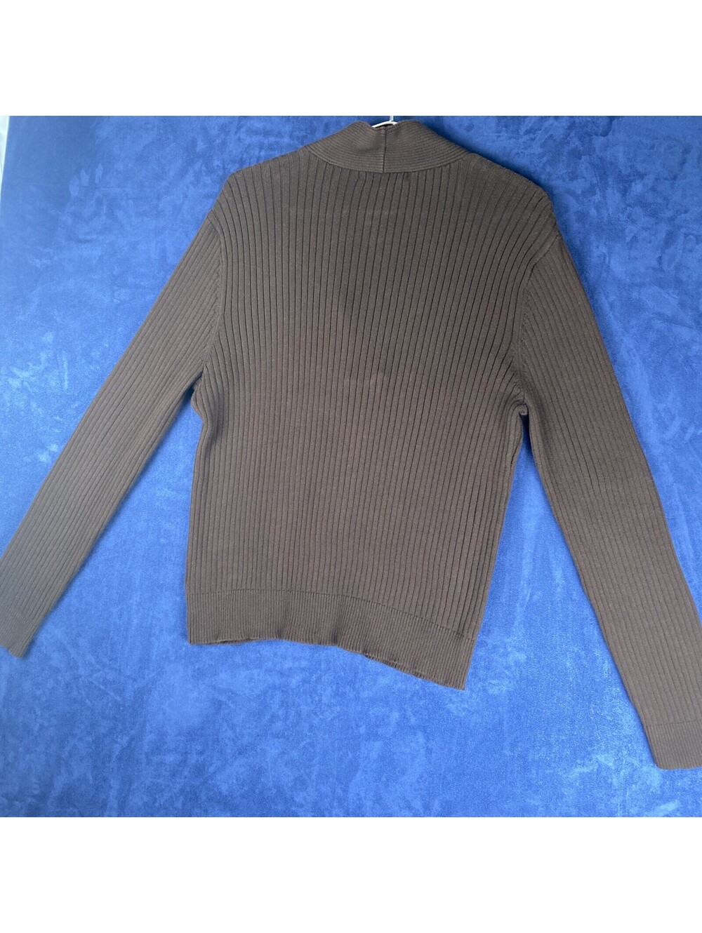 lauren ralph lauren women’s XL pullover cable knit, shawl collar, Brown, soft - Picture 8 of 9